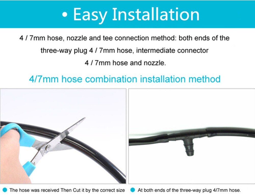 20m,40m 1/4 Inch Hose Garden Micro Irrigation Pipe Plumbing Aquarium Drainage Tube Gardening Lawn Irrigation Pipe fitting