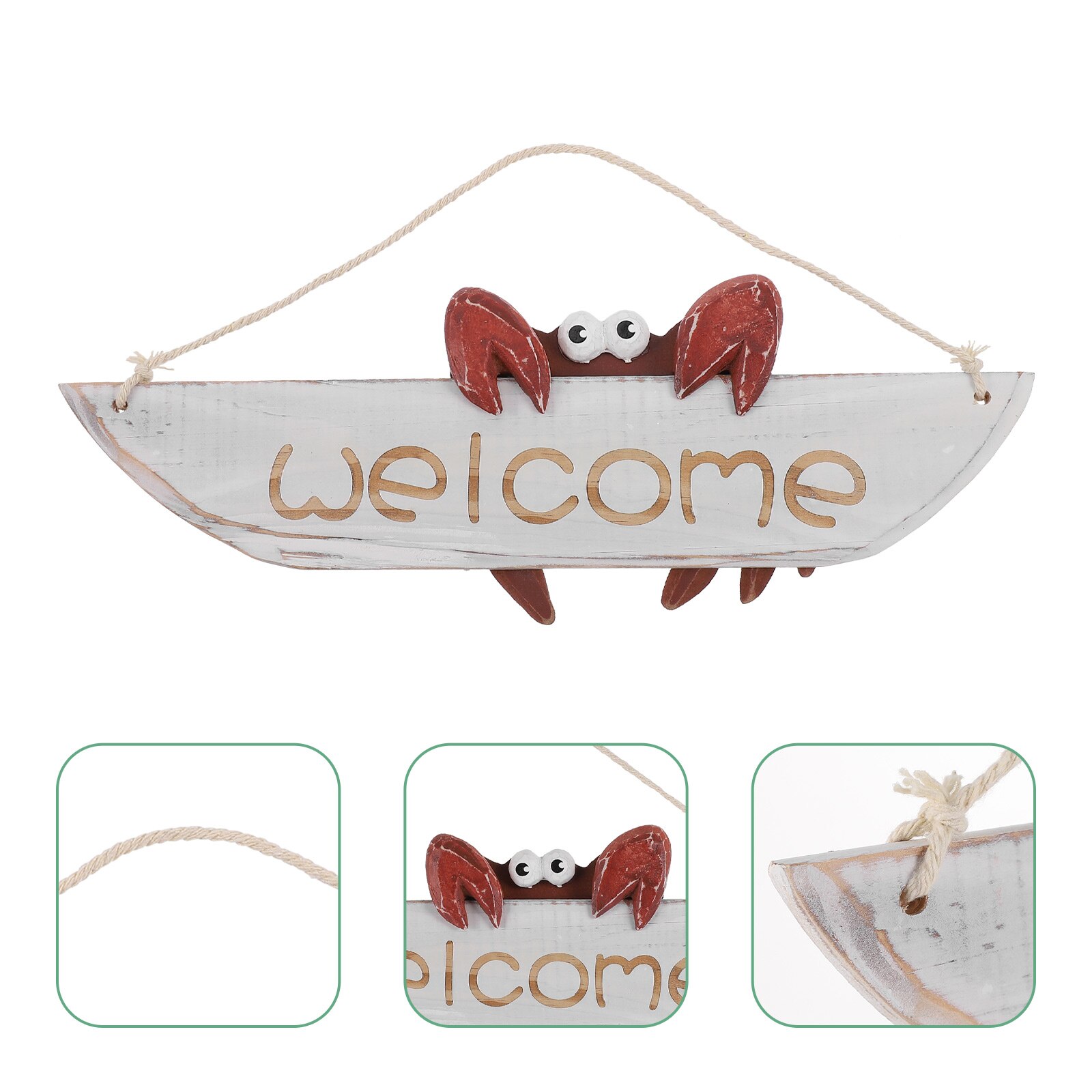 Decoratieve Krab Welkom Board Verse Mediterrane Welkom Teken Decor: Red