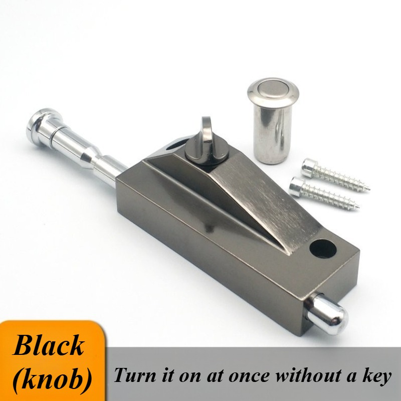 Revolving Door Latch Lock FramedSpring Floor Latch Iron Door Floor Lock Wood Door Open Mounted Floor Lock Universal: Gold