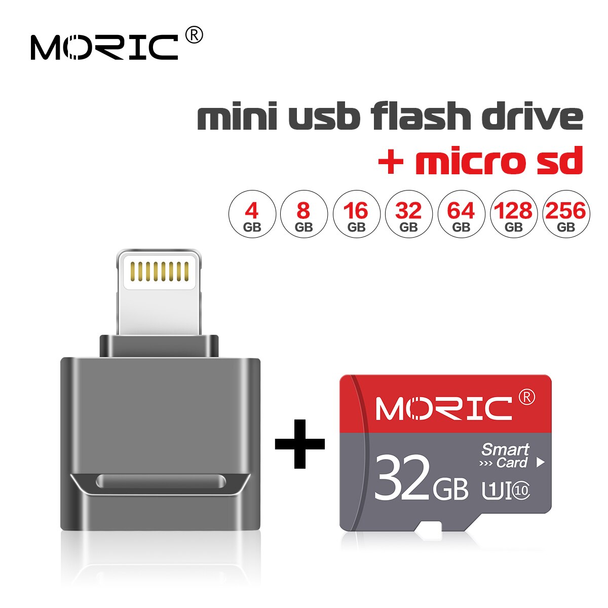 256Gb Mini Lightning Micro Sd Kaartlezer Voor Iphone 6 7 8 Plus Tf Kaartlezer Memory Stick Voor ipad Ipod