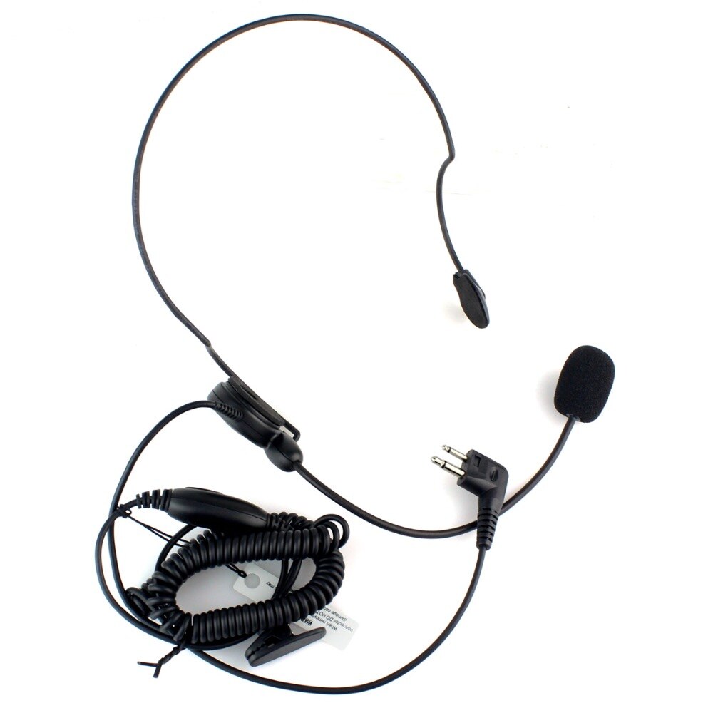 2- benet ørestykke mikrofon ptt headset til motorola radioer  gp300 gp308 cls 1450