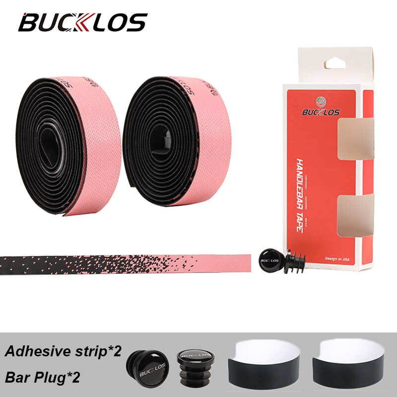 BUCKLOS trwała taśma na kierownicę roweru szosowego miękkie wygodne paski na kierownicę 3mm grubości odporne na wstrząsy taśmój szosowe części rowerowe: różowy