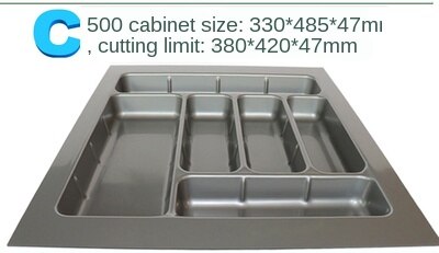 Kitchen Cabinet Chopsticks Tableware Storage Box Plastic Drawer Internal Lattice Partition Tray ABS Drawer Cutlery Tray: Black Nickel