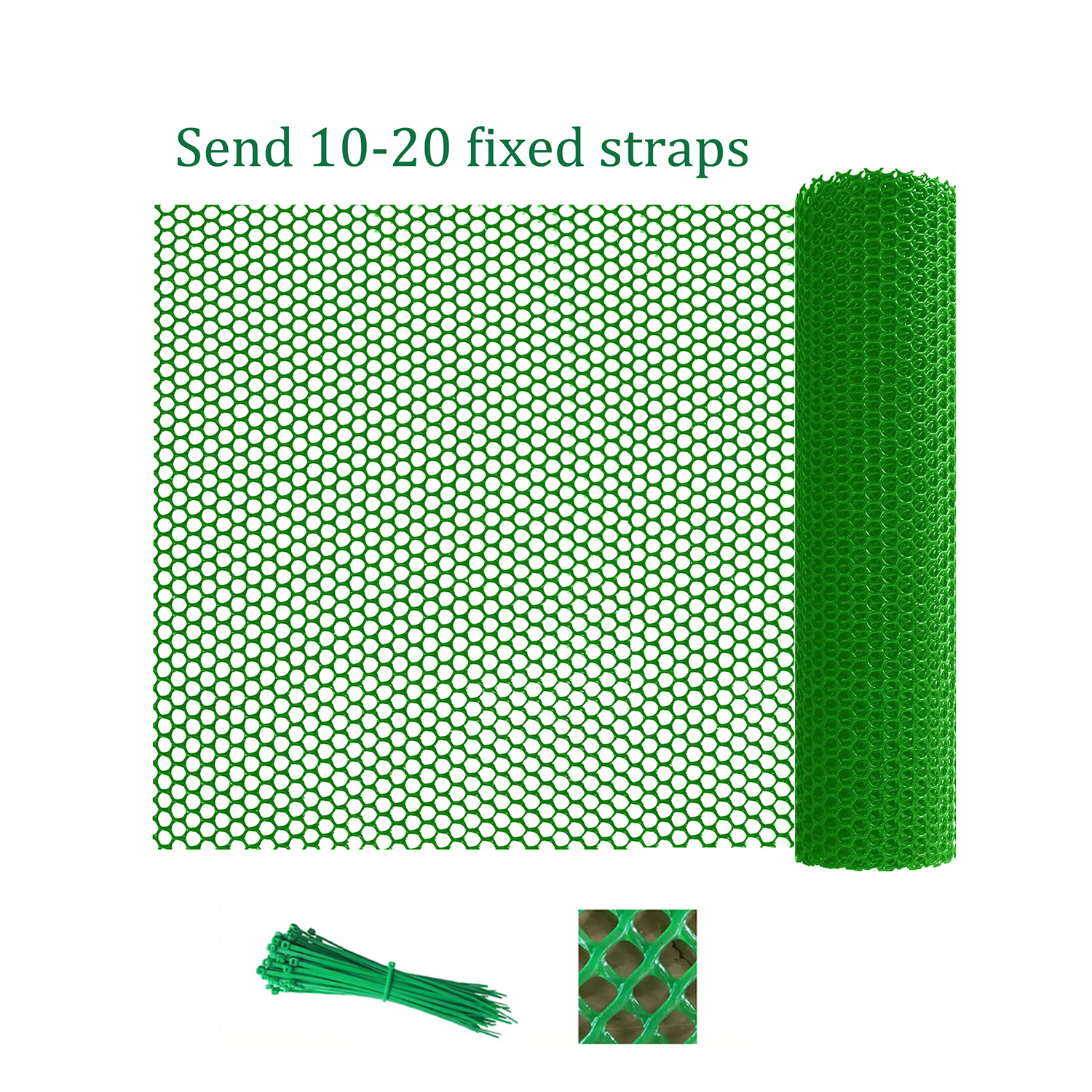 Kunststof beschermnet, tuin voor het fokken van pluimvee, balkon, kunststof beschermnet, anti-valnet: M / green