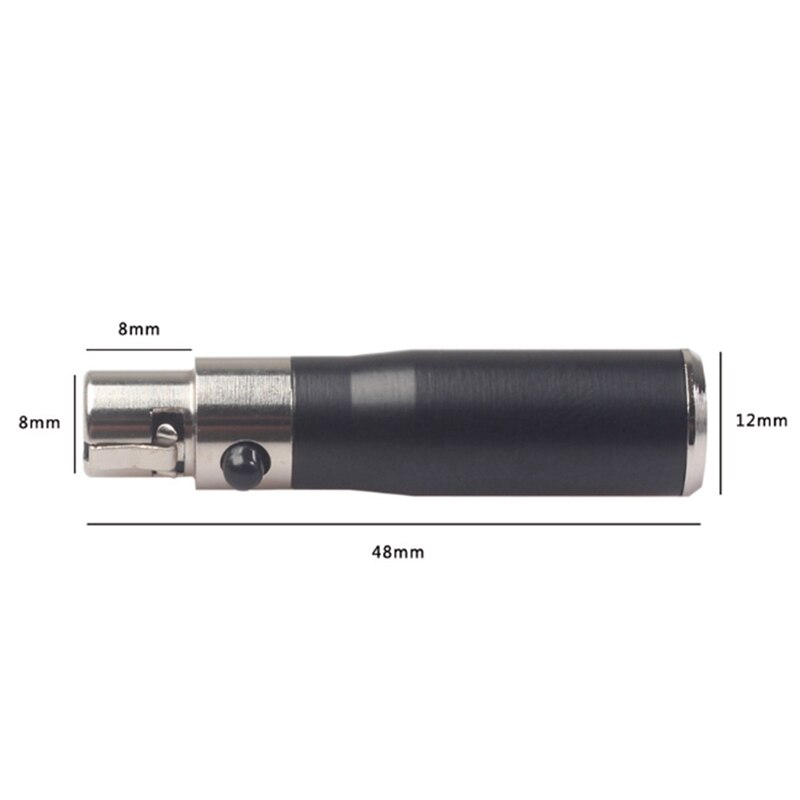 Xlr Mini 3 Pin Male Naar 4 Pin Vrouwelijke O Adapter Plug Connector Hi-Fi Signaal Converter Adapter Voor Microfoon Luidspreker