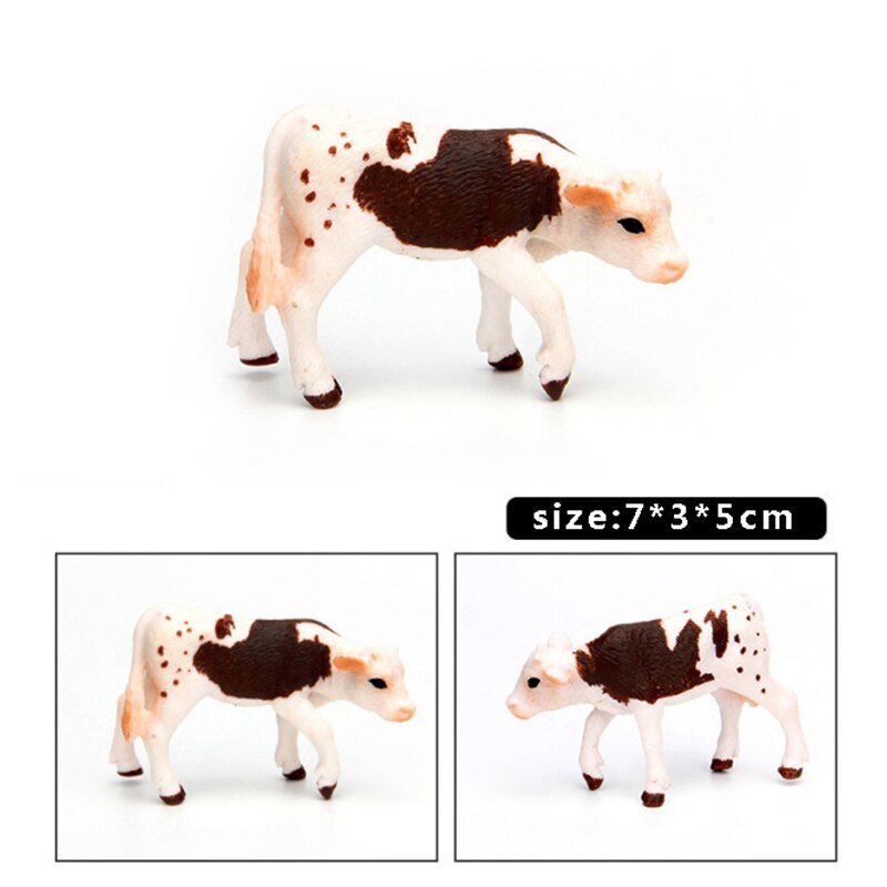 Animal toy model solid simulation set children's farm animal toys student cow buffalo Buffalo Bison ornaments: F