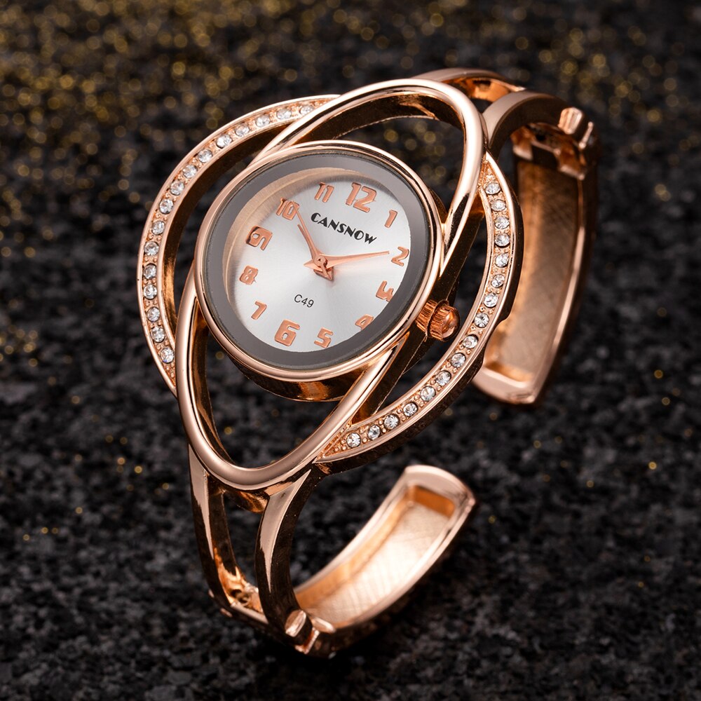 CANSNOW Relogio Feminino Gold Watch Women Bangle B. Grandado