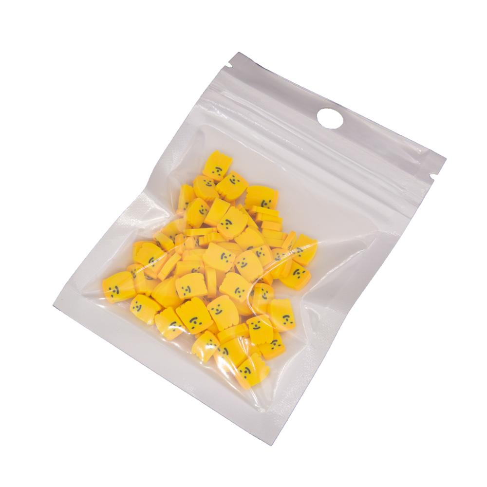 30g Smile Frog Monkey Bread Banana Alien Shape Polymer Clay Slices Sprinkles for Crafts Making DIY Slimes Acrylic Resin Filler: 8 big thick