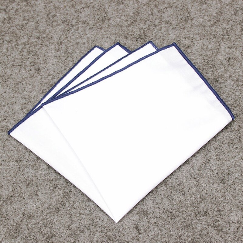 Luxury Men's Pocket Square Handkerchief Wedding Business Party Chest Towel Square Hanky Suit Accessories for Male: Navy Blue