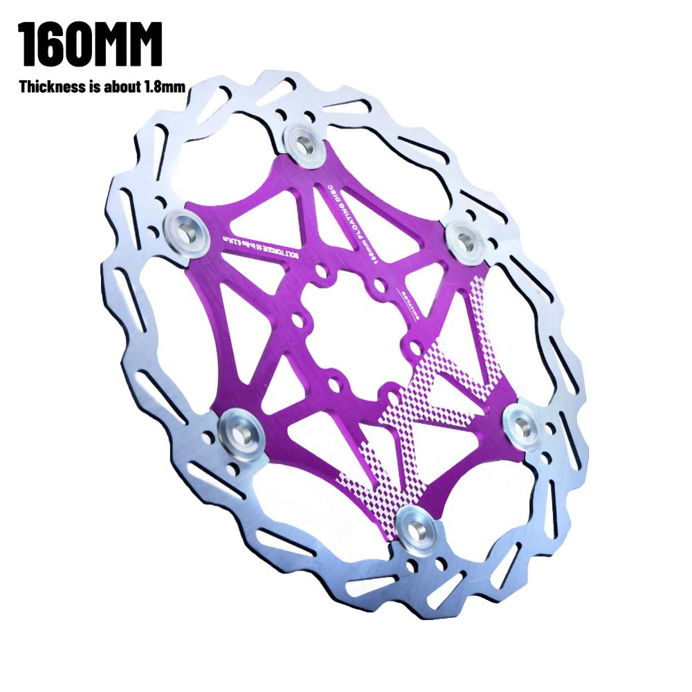 Bicycle Disc Brake MTB DH Brake Float Floating Disc Rotors 160mm/180mm/203mm Hydreaulic brake Pad Float Rotors Bicycle Parts: Purple