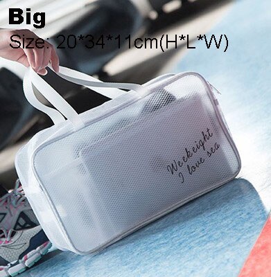 2 stk bærbar vandtæt svømning opbevaringspose gennemsigtige håndtasker vaskeposer kosmetisk rejsesæk tør vådnetnet pool  xa511wa: Hvid l