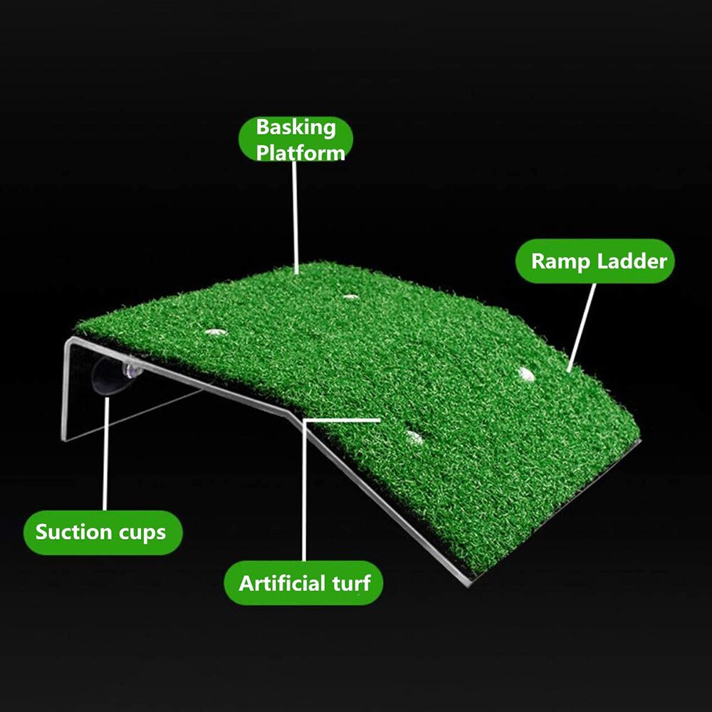 Kilpikonna kuivausalusta kilpikonna kiipeilytikkaat matelija kilpikonna akvaario akvaario kalasäiliö simuloitu nurmikon maisemointi elinympäristön koristelu