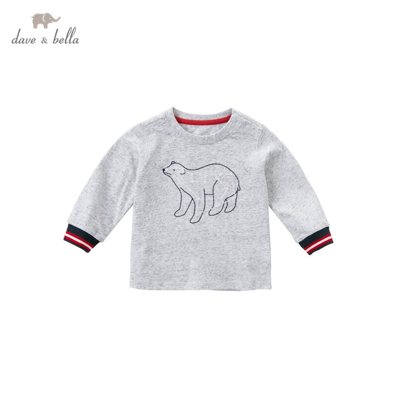 DBA14676 dave bella autunno del bambino dei ragazzi bello del fumetto a strisce T-camicia per bambini ragazzi dei capretti di modo di modo magliette