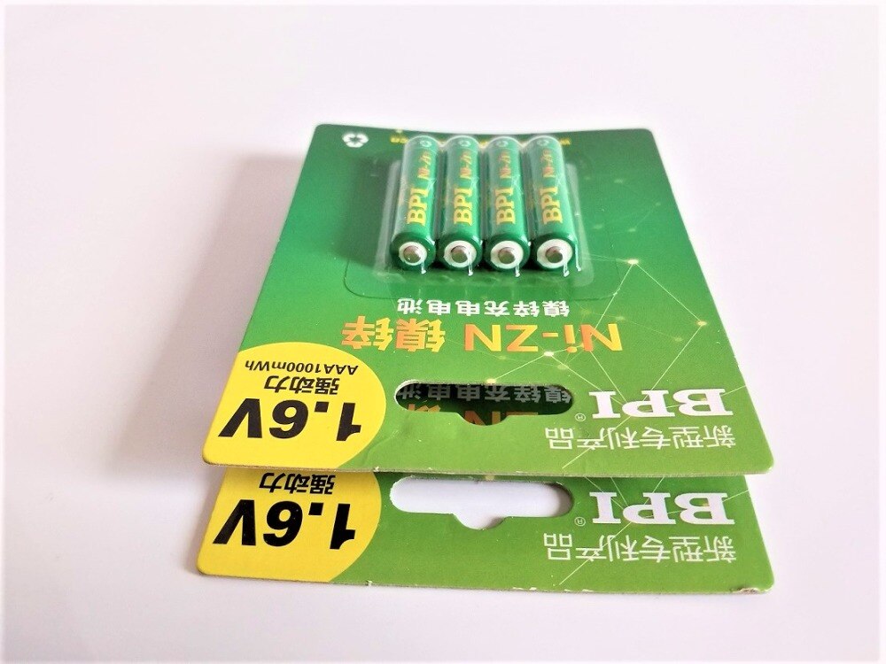 8PCS NIZN AA Rechargeable Battery 2500mWh 1.5V 1.6V Ni-Zn AA