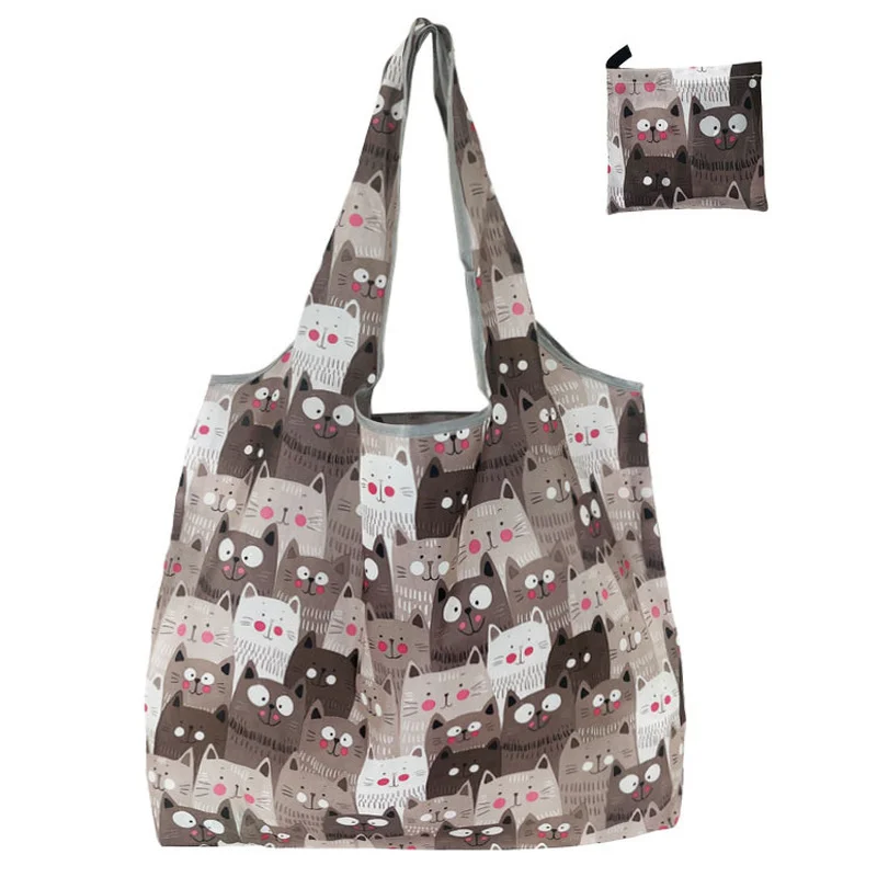 Modischer Druck, faltbar, , Einkaufstasche, faltbar, Handtaschen, praktisch, großes FassungsvermöGen für Reisen, Einkaufstasche
