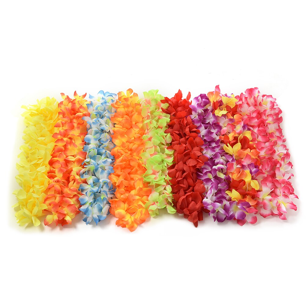 Kunstige blomster halskæde hawaii strand kranse begivenhed fest forsyninger cheerleading souvenirs bryllupsfest dekorationer