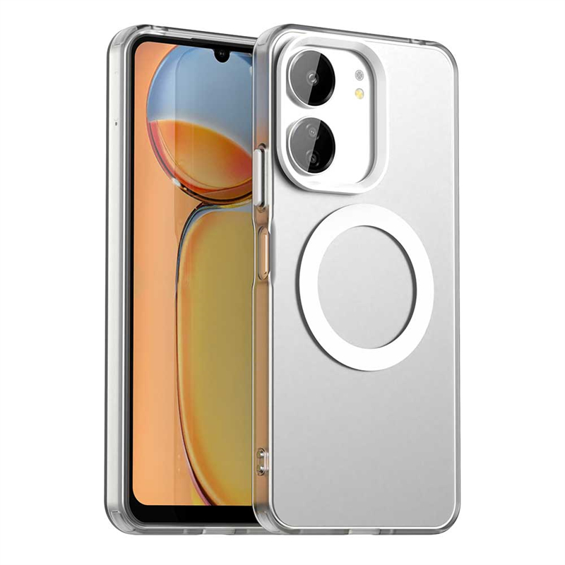 Carcasă transparentă pentru xiaomi redmi 13c, carcasă redmi 13c cu adsorbție magnetică, încărcare wireless, husă spate pentru redmi 13c, carcasă de 6.74 inch: Gri / Pentru oneplus 8 5g ( t-mobile)