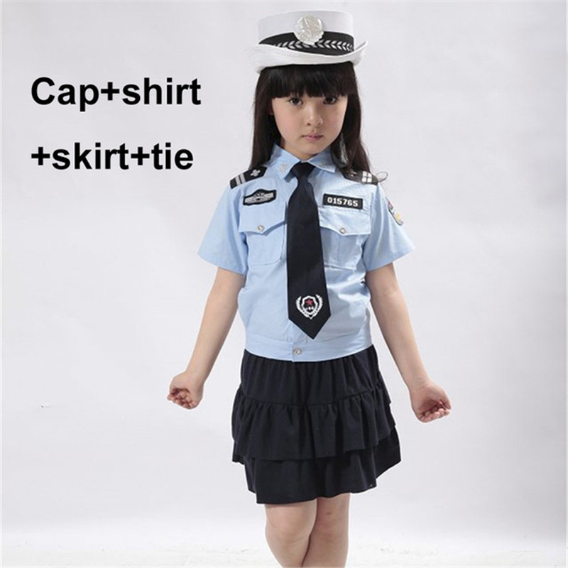 Jungen Mädchen Polizei Offizier Cosplay Kostüm 110-160cm kinder Tag Party Geburtstag Halloween Karneval Kostüm Polizistin Uniform