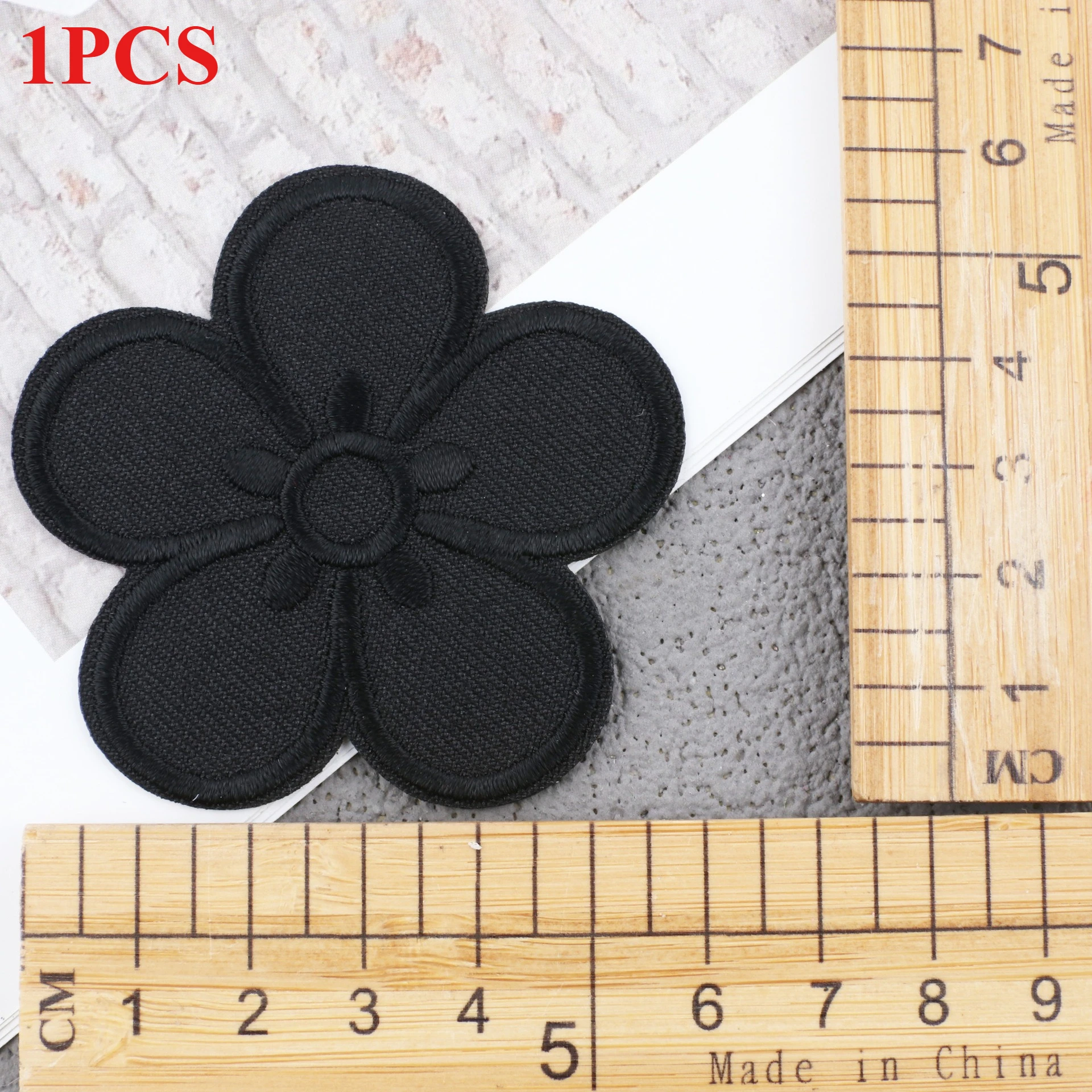 Parche adhesivo de sarga negra, bordado por ordenador, capítulo, niño, planchado de diamantes, pentagrama, bordado, pegatina de tela: Pistola de metal