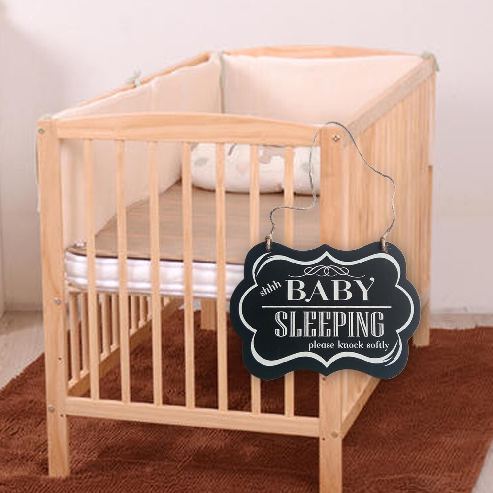Baby sove skilt væg til hoveddør træ dekoration ornament børnehave engelske bogstaver hjem børnehave håndværk vintage