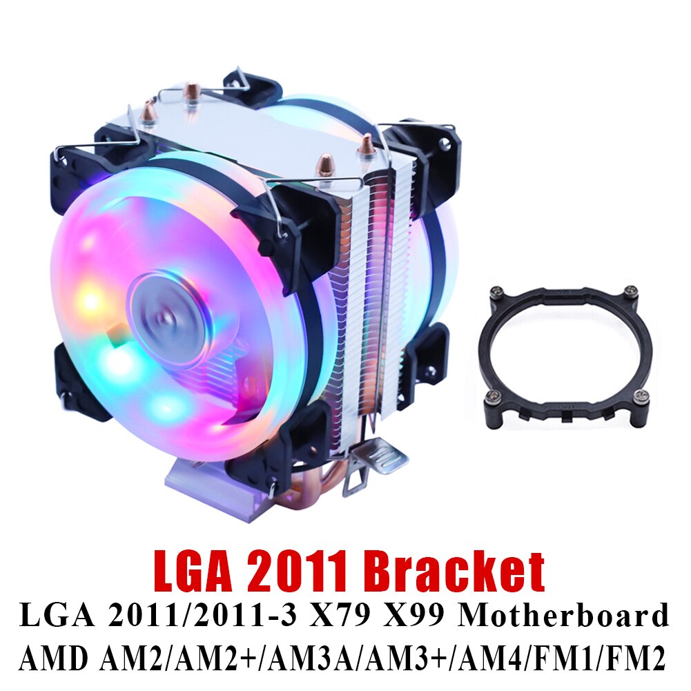 Wovibo Cpu Cooler Cooling Fan 3PIN 4Pin Ventilador Stille Voor Intel 775 1150 1151 1155 1200 1366 X79 X99 AM3 AM4 Radiator: Ring 2011 X79 X99 / 3PIN