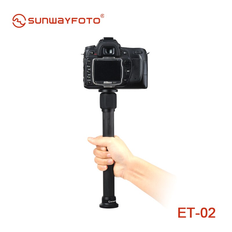 SUNWAYFOTO ET-02 Tripod Extension Tube 24mm Carbon Fiber Material for Tripod with 1/4 -3/8 Screw for Dslr Camera Accessories