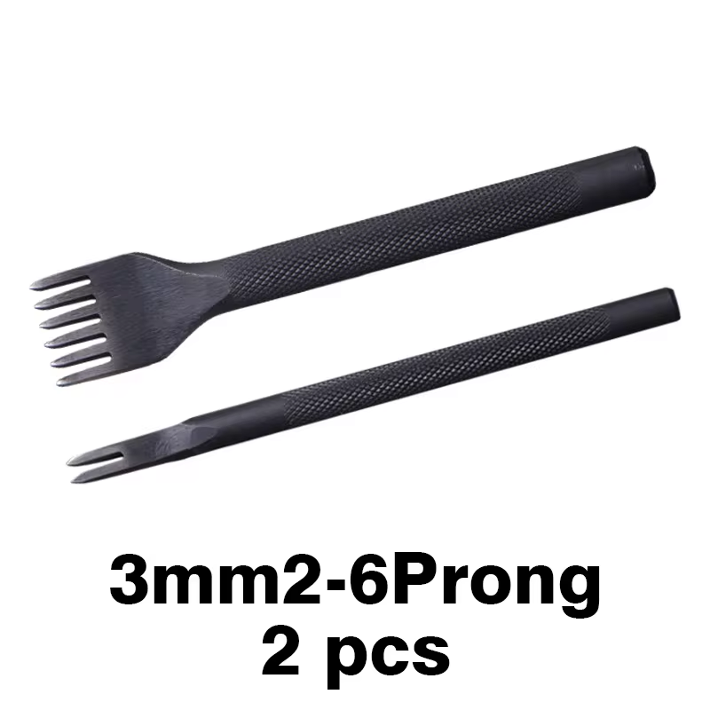 WUTA, 1 pieza, punta de diamante, cincel de cuero de hierro negro, herramientas de punzonado para artesanía de cuero, herramientas de costura disponibles de 3/4mm: Gris oscuro