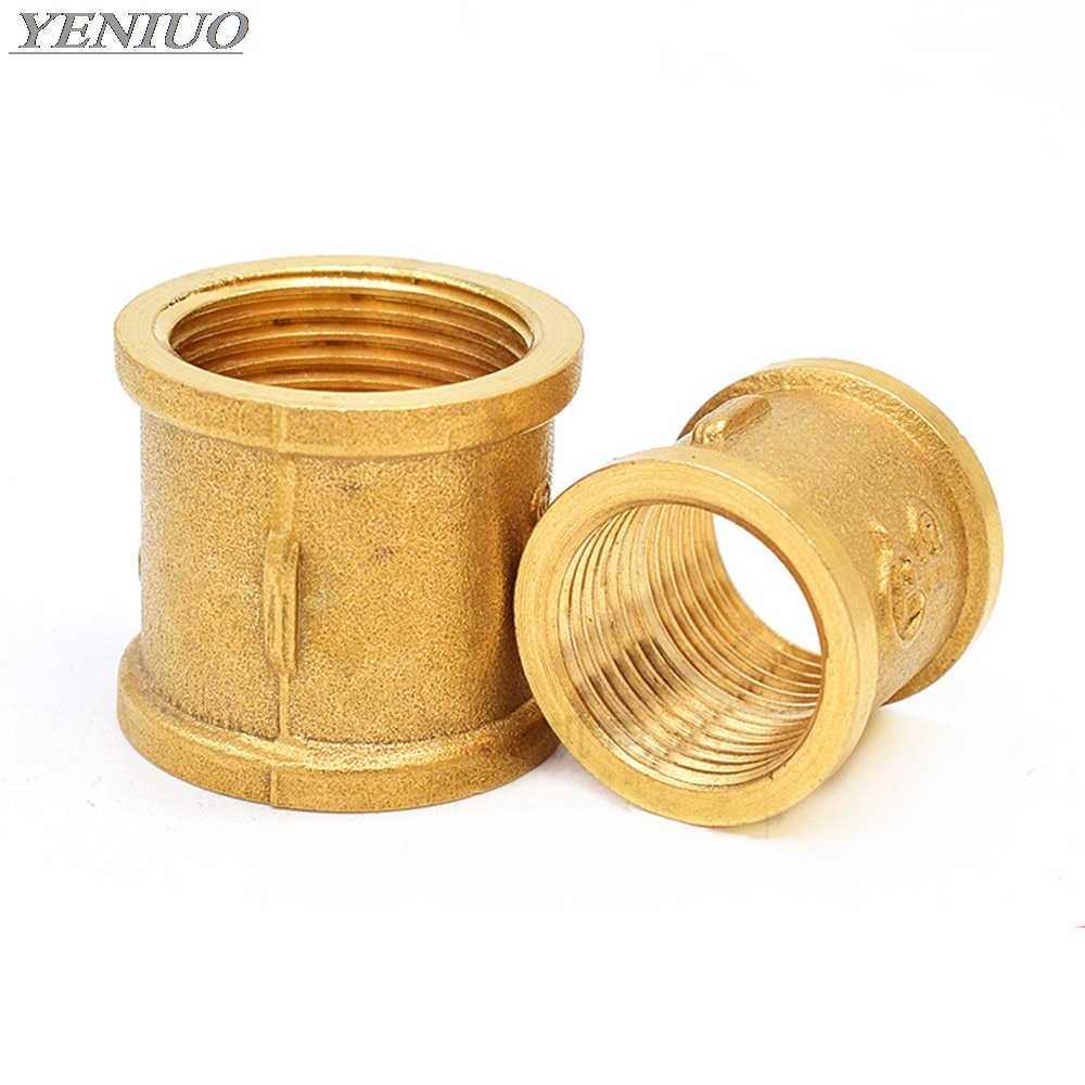 Brass Copper Hose Pipe Fitting Hex Coupling Coupler Fast Connetor Female Thread 1/8" 1/4" 3/8" 1/2" 3/4" BSP