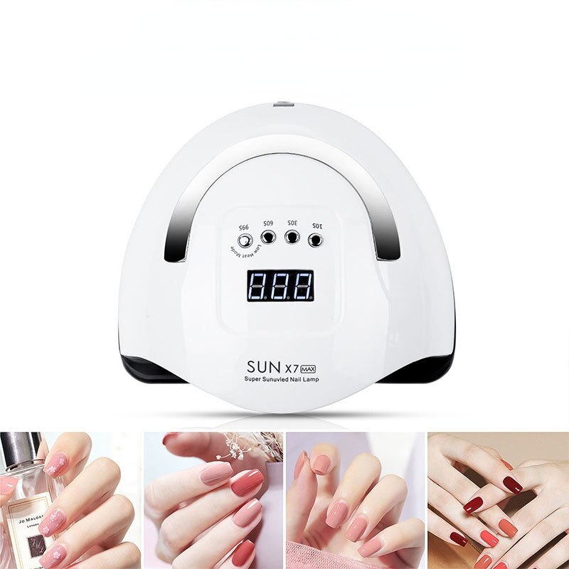 Lampe LED UV pour sèche-ongles avec détecteur de mouvement, affichage LCD, interrupteur tactile, lampe de séchage de vernis Gel pour manucure