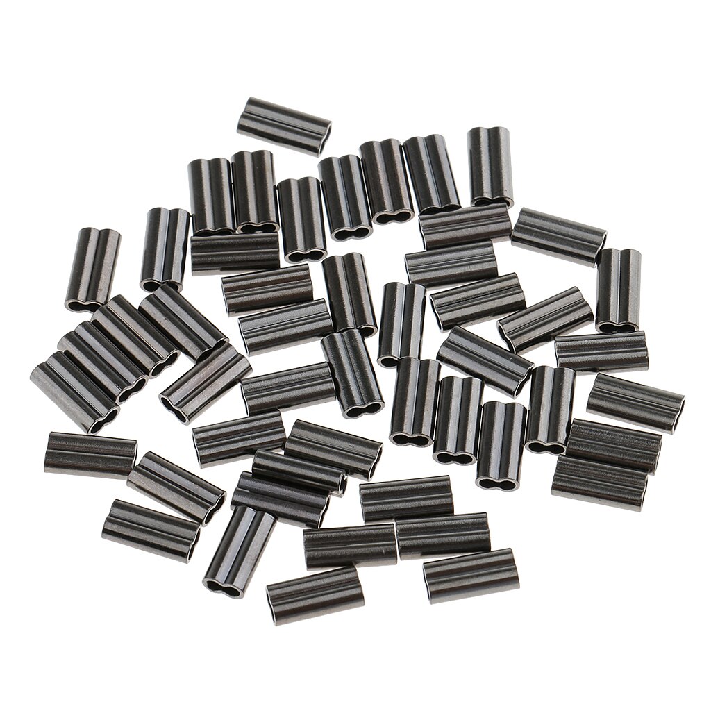 100 Stück Angelschnur Crimphülsen Kupfer - 6 Größen Für Vorfach & Rigging