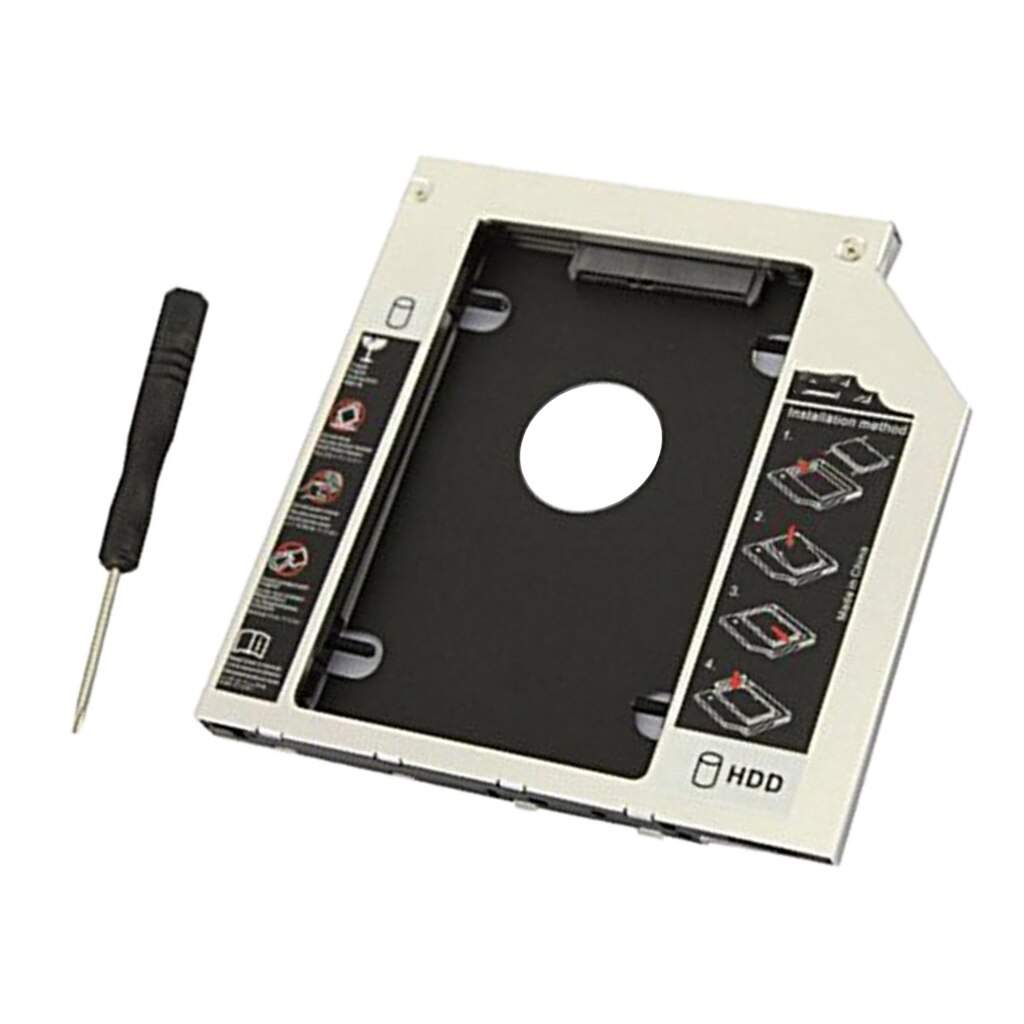 External 2.5inch SATA 2nd Hard Drive Disk Tray Caddy Adapter Enclosure Case