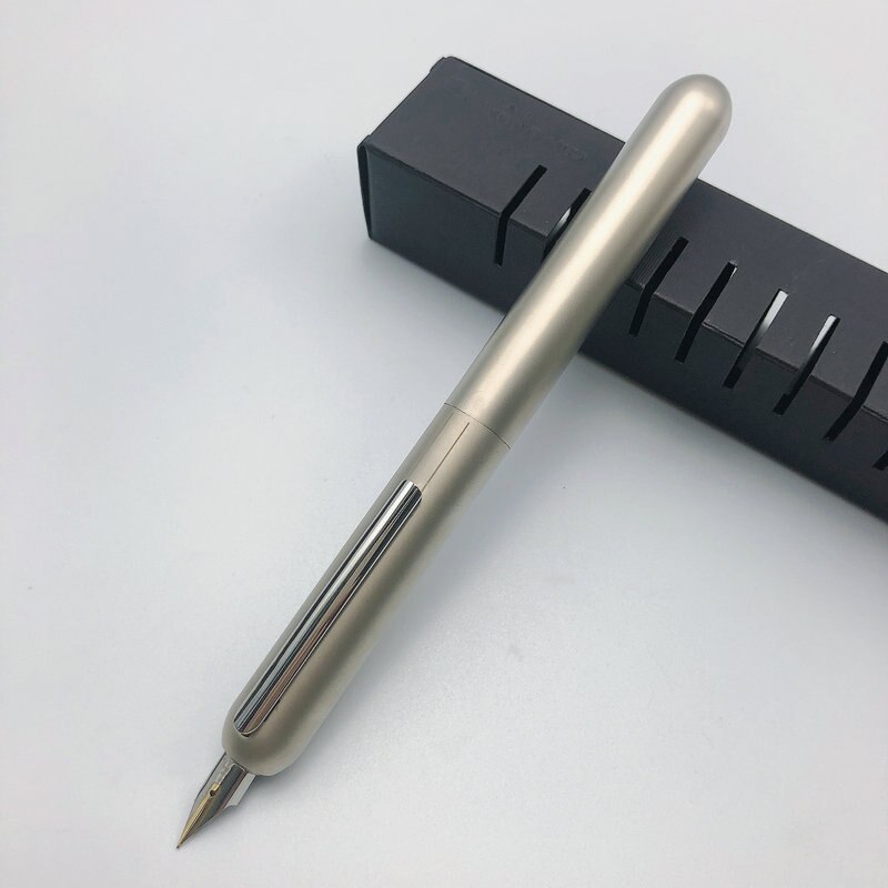 LM Focus 3 Fountain Pen Black Titanium Dialog Series 14K Tip Ink Pen Retractable Nib EF Calligraphy Pens: champagne