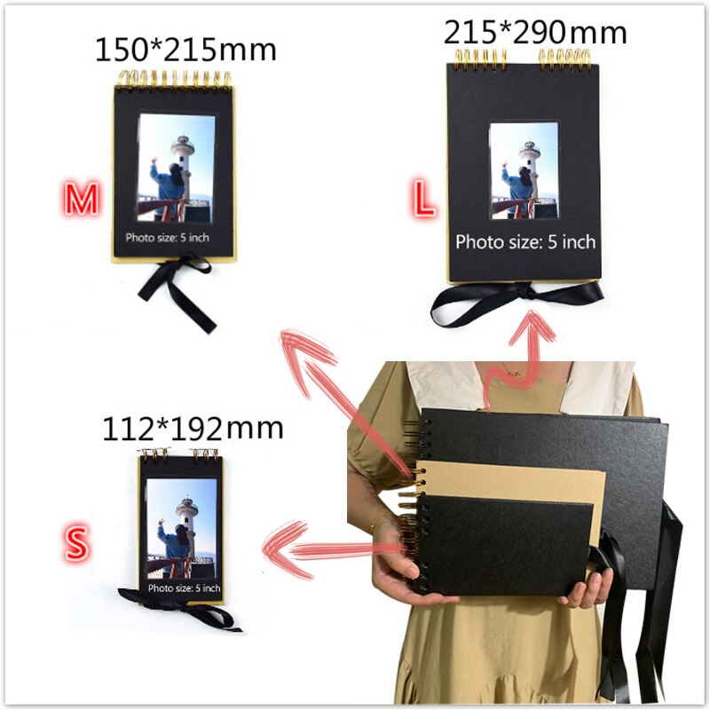 80 Pages DIY Craft Photo Albums for Mate Paper Scrapbooking Picture Album Wedding Birthday Anniversary Photos for Boyfriend
