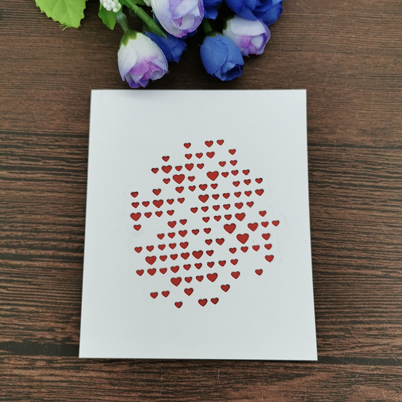 Kärlek hjärta bakgrund metall stansar scrapbooking metall skär stansar hantverk stämplar stansa prägling kort gör stencil ram
