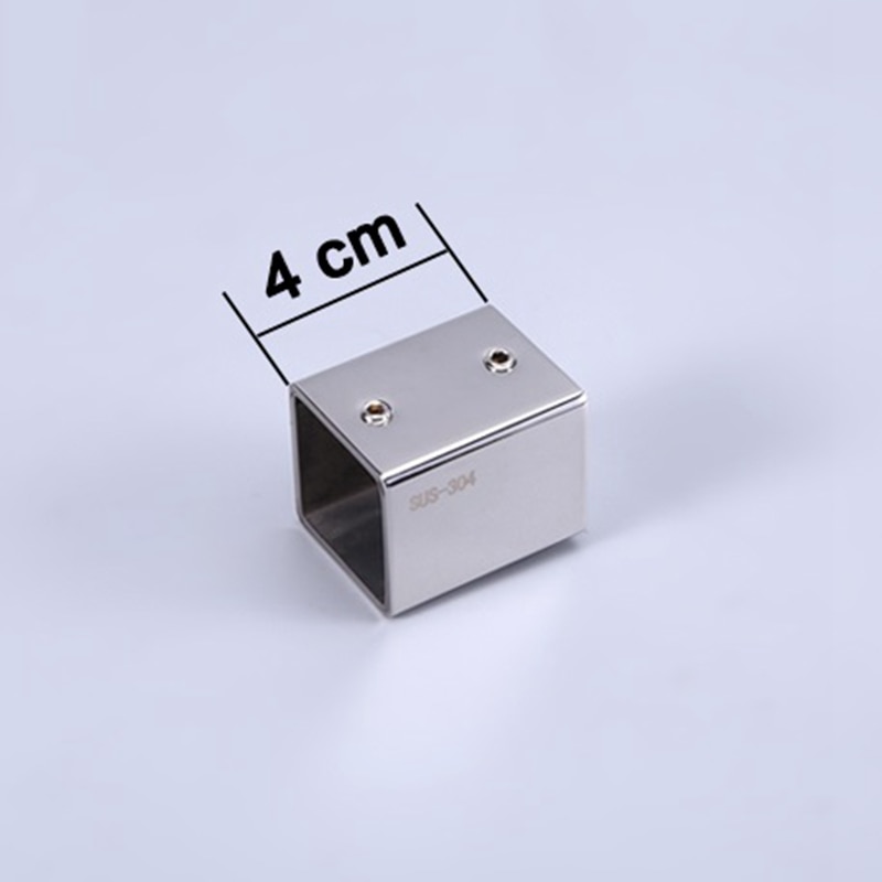 304 stainless steel Shower Room Parts Drawhead Rod Head Connector Glass Brace Strut Glass Clip Pipe Connection 25mm Square Tube