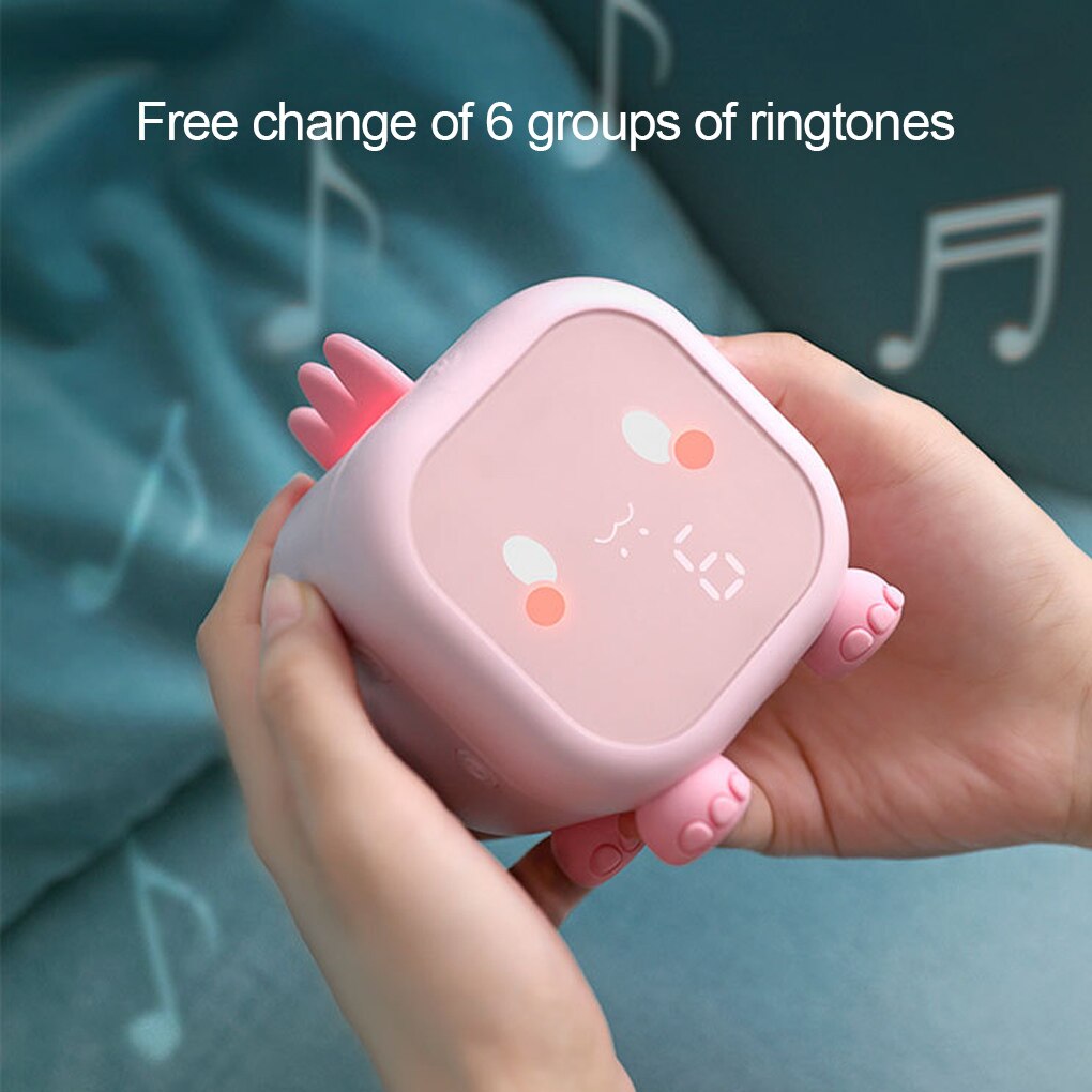 Cute Kids Alarm Clock Dinosaur Digital Alarm Clock For Kids room Clock Children'S Sleep Trainier Wake Up Temperature Reminder