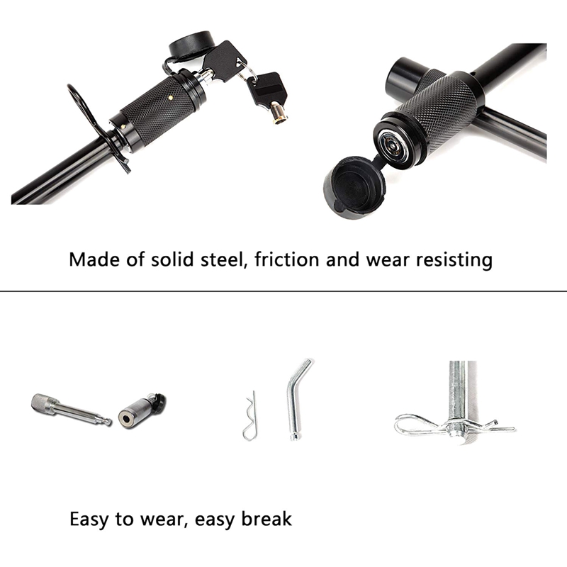 Heavy Duty Trailer Hitch Pin Lock 1/2 Inch and 5/8 Inch Receiver Hitch Pin Lock Set Anti-Rattle for Class I,II,III,IV,V Hitches