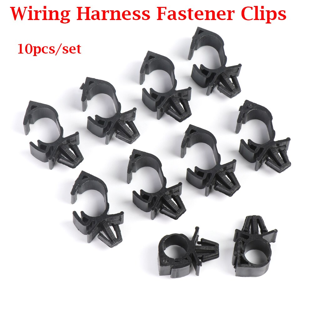 10Pcs Plastic Car Wiring Harness Fastener Clips Cable Pipe Tie Wrap Cable Clamp Oil Pipe Beam Line Push Mount Retainer Clip