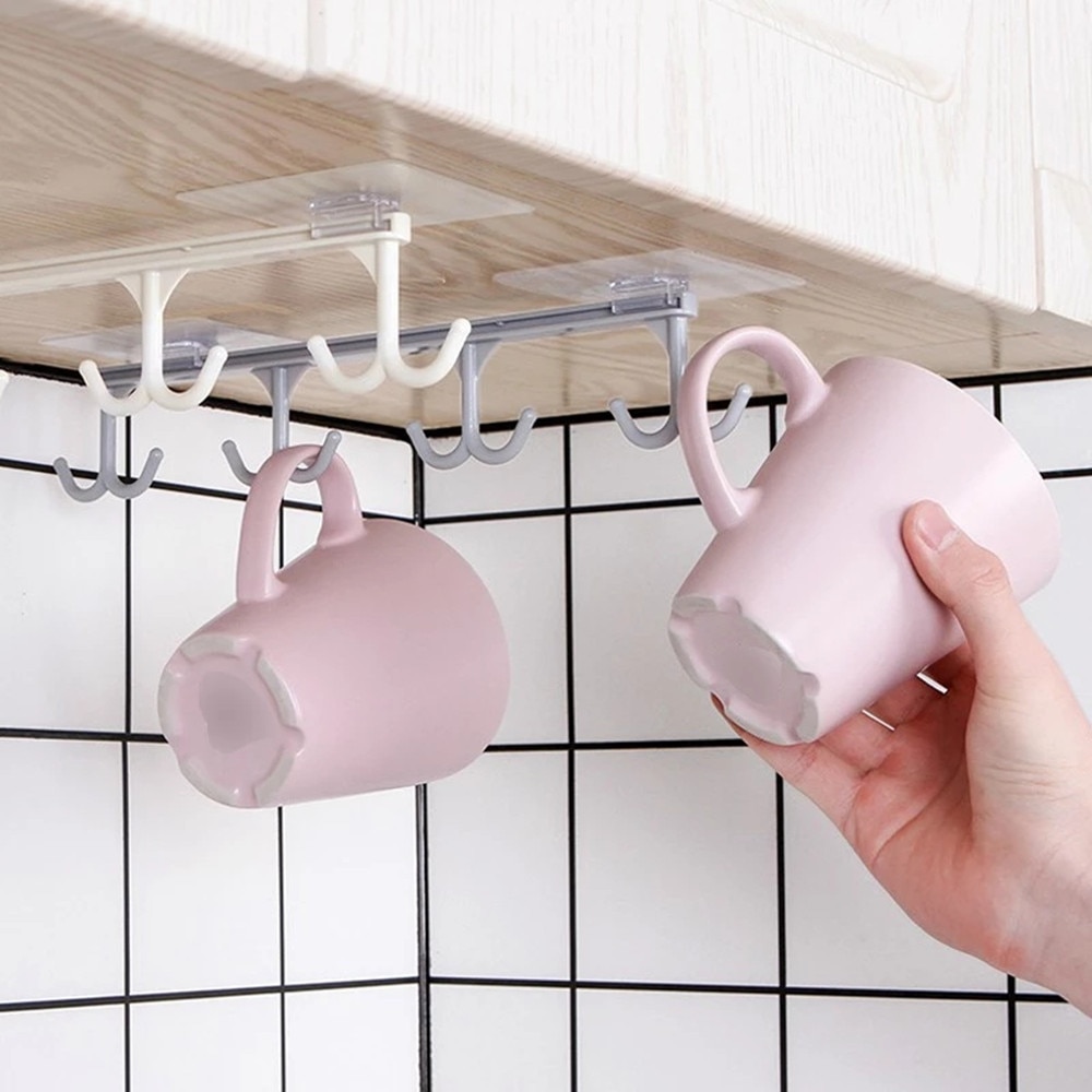 Estante de almacenamiento para cocina, organizador de puerta, armario, soporte para vasos, colgador de toallas, organizador de cocina