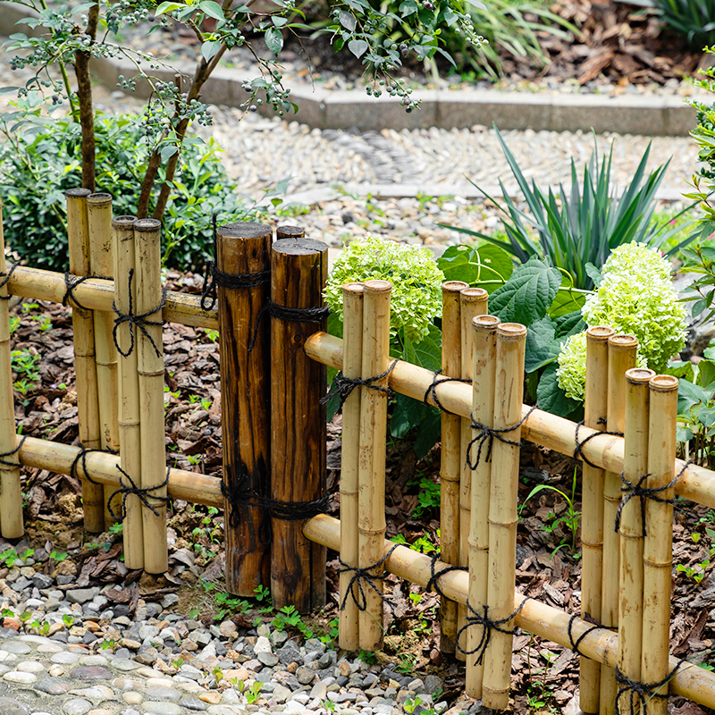 Japanese Homestay Short Fence for Courtyard Villa Bamboo Fence Anti Corrosion Sunscreen Plant Partition Garden Decorative Border