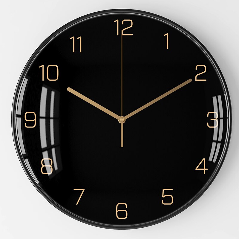 Nordic Silent Wall Clock Large Metal Hanging Clocks Wall Watch Home Simple Modern Living Room Black Luxury Saat Home Decor FZ238