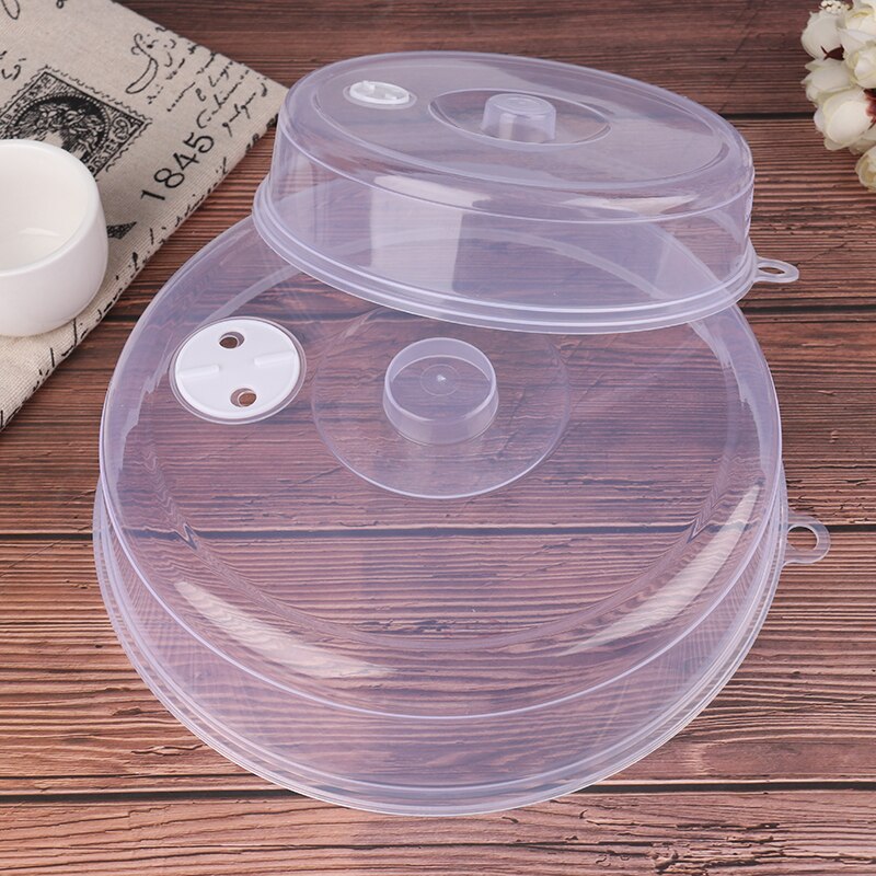 1pcs Plastic Microwave Food Cover Clear Lid Safe Vent Kitchen Tools Home Accessories Food-grade PP Plastic