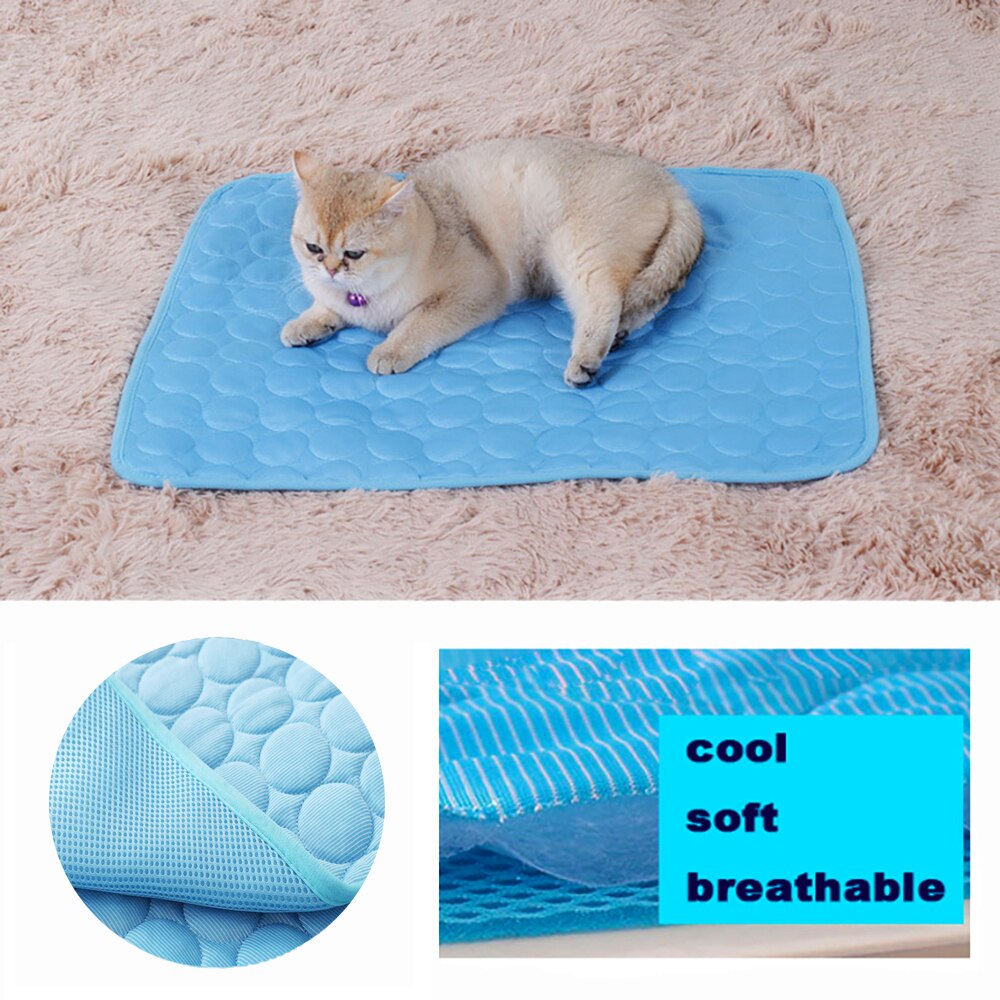 Colchonetas de refrigeración para mascotas, manta de verano para cama de perro, sofá para perros y gatos, viaje portátil, Camping, Yoga, accesorios para dormir para mascotas