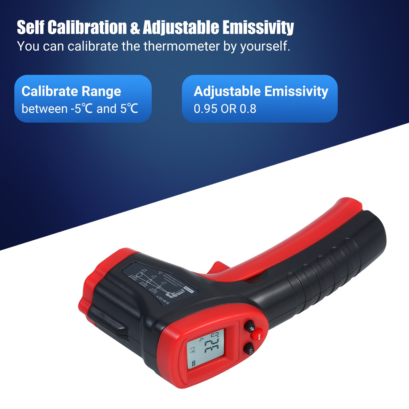 Wintact Non-Contact Infrared Thermometer Digital Thermometer Temperature Meter for Food Water Refrigerator HVAC Electricians