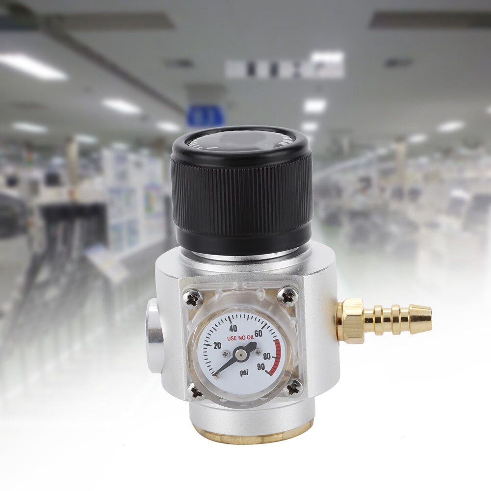 Magnetic Solenoid Check Valve Aquarium Adjustment Water Plant Fish Aquarium CO2 Mini Gas Regulator T21 * 4 Soda Pressure Gauge