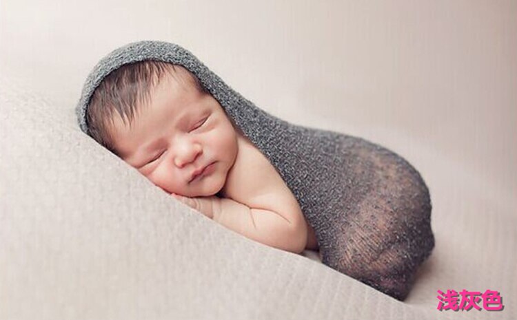 Stretch tricot maille Costume enveloppement -né photographie accessoires outils accessoire bébé enfants enveloppes emmailloter Photo vêtements