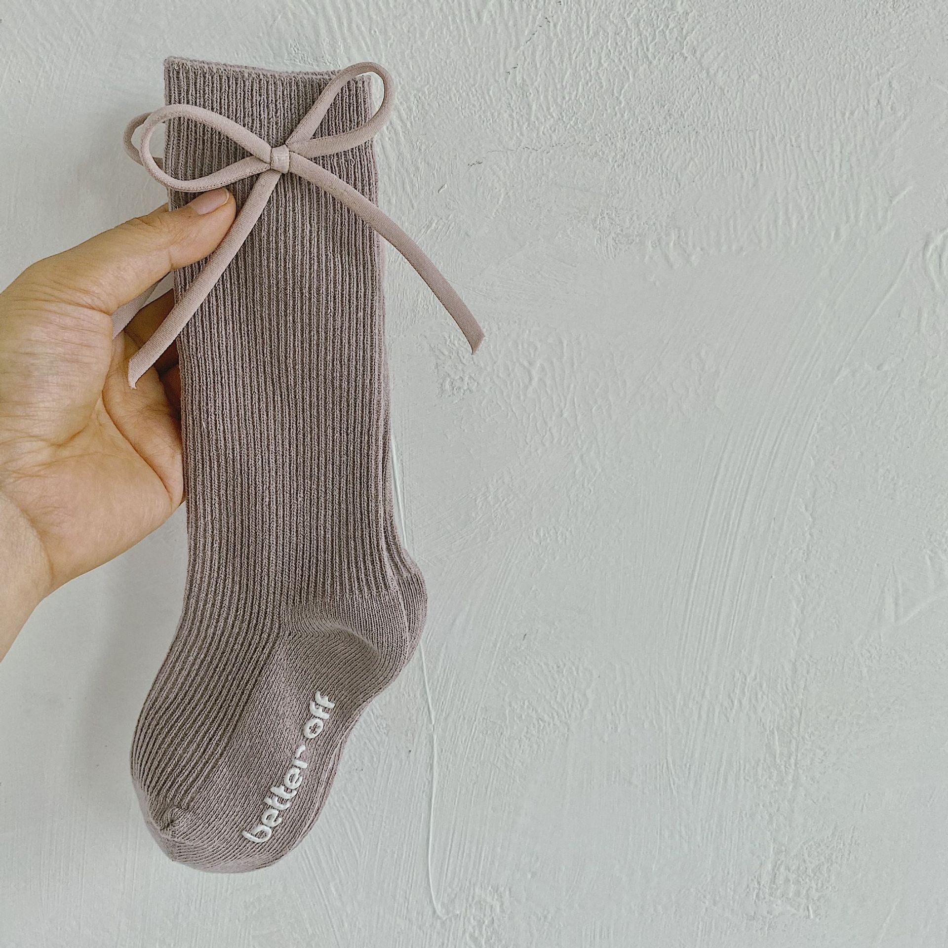 Ulknn 2020 algodão meias de comprimento para crianças outono inverno moda meninas bonito arco antiderrapante crianças casuais 4 pares conjuntos 1-8 anos de idade