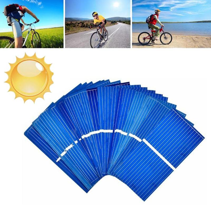 100Pcs Solar Wafer Polykristallijne 52*26Mm Diy Solar Hoge 26*52*3Mm Zonnecel Panel Diy Charger Batterij Q1I2