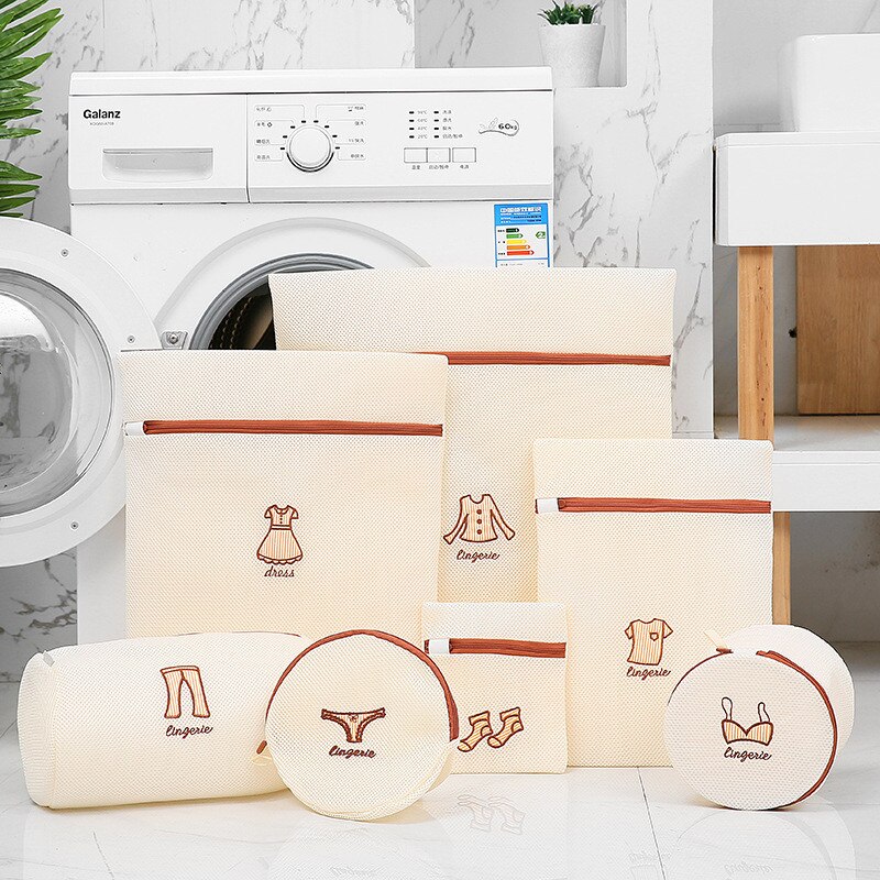 Tassen Voor Wasmachine Polyester Mesh Vuile Waszak Reizen Kleding Organizer Lingerie Beha Wasmand Waszak Sets