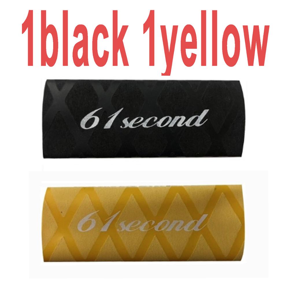 2Pcs 61 Tweede Overgrip Voor Tafeltennis Racket Handvat Tape Warmtekrimpbare Ping Pong Set Bat Grips Zweetband accessoires: 61s 1black 1yellow